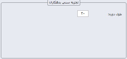 گزارش تجزیه سنی بدهکاران در نرم افزار سپیدار سستم